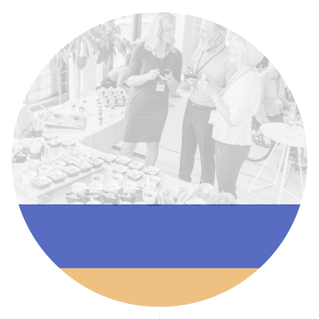 Gathering of professionals at a networking event